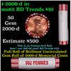Image 1 : Shotgun Lincoln 1c roll, 2000-d 50 pcs Brandt 50c Wrapper.