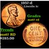 Image 1 : 1957-d Lincoln Cent 1c Grades GEM++ Unc RD