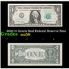 Image 1 : 2003 $1 Green Seal Federal Reserve Note Grades Choice AU/BU Slider