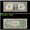 Image 1 : 1963B $1 'Barr Note' Green Seal Federal Reserve Note Grades vf+