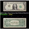 Image 1 : 1963B $1 'Barr Note' Green Seal Federal Reserve Note Grades vf+
