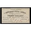 Image 2 : C.S.A. Aug 19th, 1861 $20 Intrest Note Grades Choice AU/BU Slider