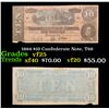 Image 1 : 1864 $10 Confederate Note, T68 Grades vf+
