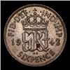Image 3 : 1942 Great Britain 6 Pence KM-852 Grades Select+ Unc