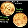 Image 1 : 1957-d Lincoln Cent 1c Grades GEM++ Unc RD
