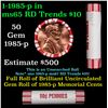 Image 1 : Shotgun Lincoln 1c roll, 1985-p 50 pcs Brandt 50c Wrapper.