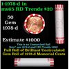Image 1 : Shotgun Lincoln 1c roll, 1978-d 50 pcs Bank Wrapper