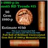 Image 1 : Shotgun Lincoln 1c roll, 1980-p 50 pcs Brandt Wrapper.