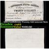 Image 1 : 1861 Confederate Twenty $20 interest Note  Grades Select CU
