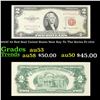 Image 1 : 1953C $2 Red Seal United States Note Key To The Series Fr-1512 Grades Select AU