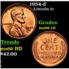 Image 1 : 1954-d Lincoln Cent 1c Grades GEM+ Unc RD