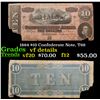 Image 1 : 1864 $10 Confederate Note, T68 Grades vf details