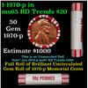 Image 1 : Shotgun Lincoln 1c roll, 1970-p 50 pcs Brandt 50c Wrapper.