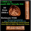 Image 1 : Shotgun Lincoln 1c roll, 1968-s 50 pcs Bank Wrapper.