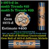 Image 1 : Shotgun Jefferson 5c roll, 1975-d 40 pcs Cointainer Wrapper