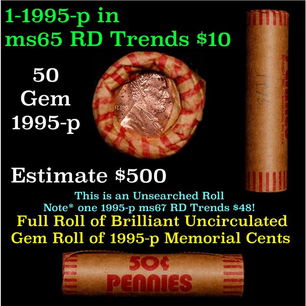 Shotgun Lincoln 1c roll, 1995-p 50 pcs Brandt Wrapper