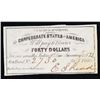 Image 2 : 1861 Confederate Forty $40 interest Note  Grades Choice AU/BU Slider