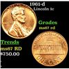 Image 1 : 1961-d Lincoln Cent 1c Grades GEM++ Unc RD