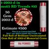 Image 1 : Shotgun Lincoln 1c roll, 2002-d 50 pcs Brandt 50c Wrapper.