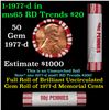 Image 1 : Shotgun Lincoln 1c roll, 1977-d 50 pcs Bank Wrapper.