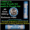 Image 1 : Shotgun Jefferson 5c roll, 2003-p 40 pcs Dunbar Wrapper