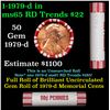 Image 1 : Shotgun Lincoln 1c roll, 1979-d 50 pcs Brandt 50c Wrapper.