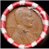 Image 2 : Mixed small cents 1c orig shotgun roll, 1918-p Lincoln Cent, 1937-s Wheat Cent other end, Bank Wrapp