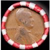 Image 3 : Mixed small cents 1c orig shotgun roll, 1918-p Lincoln Cent, 1937-s Wheat Cent other end, Bank Wrapp