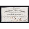 Image 2 : 1861 Confederate Twenty $20 interest Note  Grades Choice AU/BU Slider