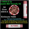 Image 1 : Shotgun Lincoln 1c roll, 2004-d 50 pcs Bank Wrapper.