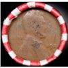 Image 2 : Mixed small cents 1c orig shotgun roll, 1923-s Lincoln Cent, Wheat Cent other end, Bank Wrapper