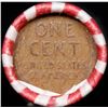 Image 3 : Mixed small cents 1c orig shotgun roll, 1923-s Lincoln Cent, Wheat Cent other end, Bank Wrapper