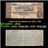 Image 1 : 1864 $10 Confederate Note, T68 Grades vf+