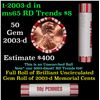 Image 1 : Shotgun Lincoln 1c roll, 2003-d 50 pcs Brandt 50c Wrapper.