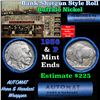 Image 1 : Buffalo Nickel Shotgun Roll in Old Bank Style 'Automat Horn & Hardart, Abbott Coin Counter' Wrapper 