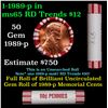 Image 1 : Shotgun Lincoln 1c roll, 1989-p 50 pcs Brandt 50c Wrapper.