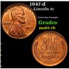 Image 1 : 1947-d Lincoln Cent 1c Grades GEM Unc RB