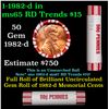 Image 1 : Shotgun Lincoln 1c roll, 1982-d 50 pcs Brandt 50c Wrapper.