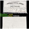 Image 1 : 1861 Confederate Forty $40 interest Note  Grades Choice AU/BU Slider