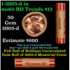 Image 1 : Shotgun Lincoln 1c roll, 2005-d 50 pcs Cointainment Wrapper
