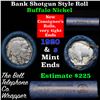 Image 1 : Buffalo Nickel Shotgun Roll in Old Bank Style $2 Nickels' Wrapper 1920 & S Mint Ends