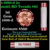 Image 1 : Shotgun Lincoln 1c roll, 1996-d 50 pcs Brandt 50c Wrapper.