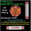 Image 1 : Shotgun Lincoln 1c roll, 1983-p 50 pcs Brandt 50c Wrapper.