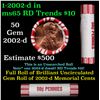 Image 1 : Shotgun Lincoln 1c roll, 2002-d 50 pcs Steel-Strong Wrapper.