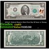 Image 1 : 1976 $2  Federal Reserve Note First Day Of Issue w/ Stamp Grades Gem CU