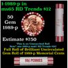 Image 1 : Shotgun Lincoln 1c roll, 1989-p 50 pcs Brandt 50c Wrapper.