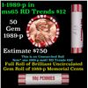 Image 1 : Shotgun Lincoln 1c roll, 1989-p 50 pcs Brandt 50c Wrapper.