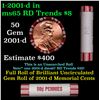 Image 1 : Shotgun Lincoln 1c roll, 2001-d 50 pcs Brandt 50c Wrapper.