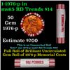 Image 1 : Shotgun Lincoln 1c roll, 1976-p 50 pcs Bank Wrapper.