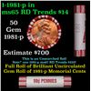 Image 1 : Shotgun Lincoln 1c roll, 1981-p 50 pcs Brandt 50c Wrapper.